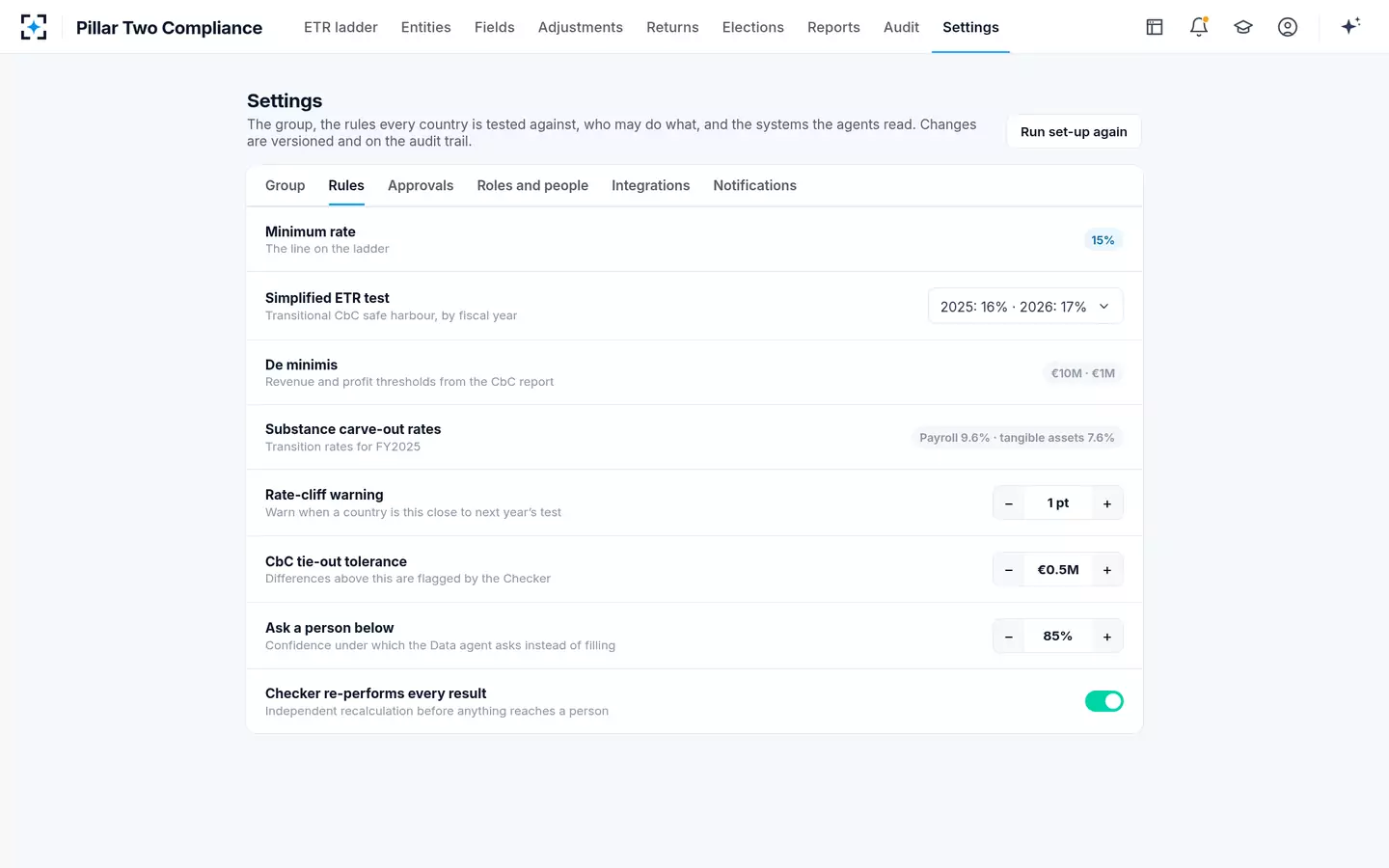 Pillar Two Compliance — Your rules