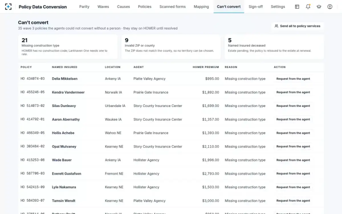 Policy Data Conversion — Can’t convert