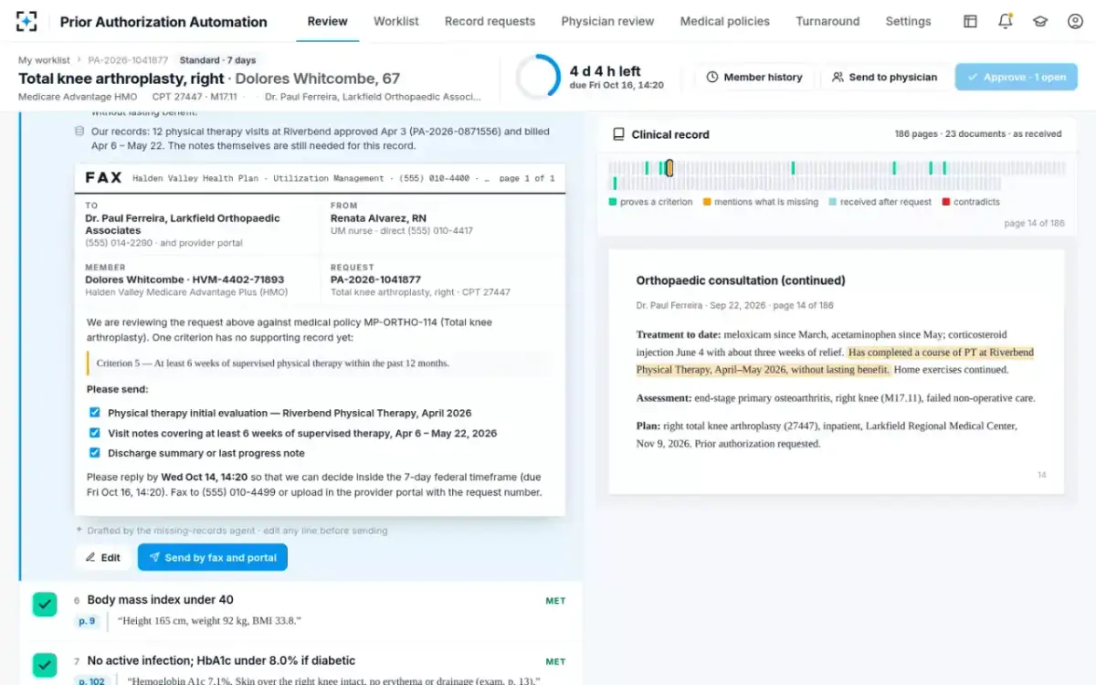 Prior Authorization Automation — The pre-filled record request