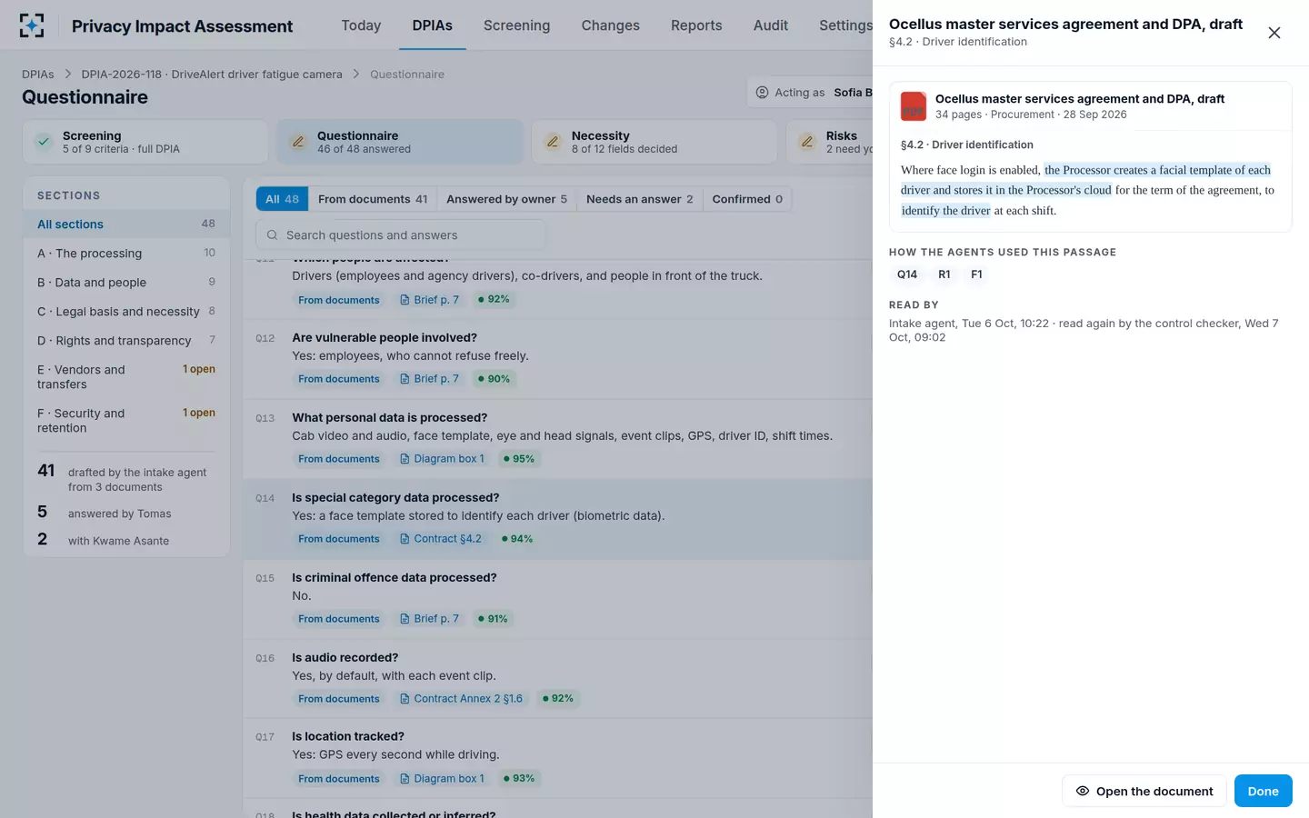 Privacy Impact Assessment — Where an answer came from