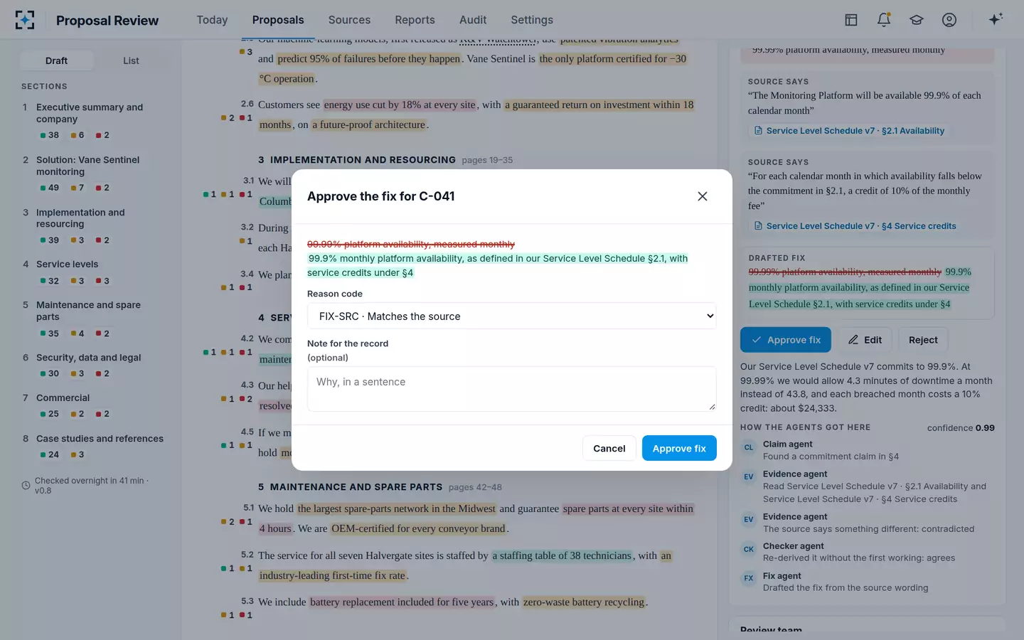 Proposal Review — Approve a fix