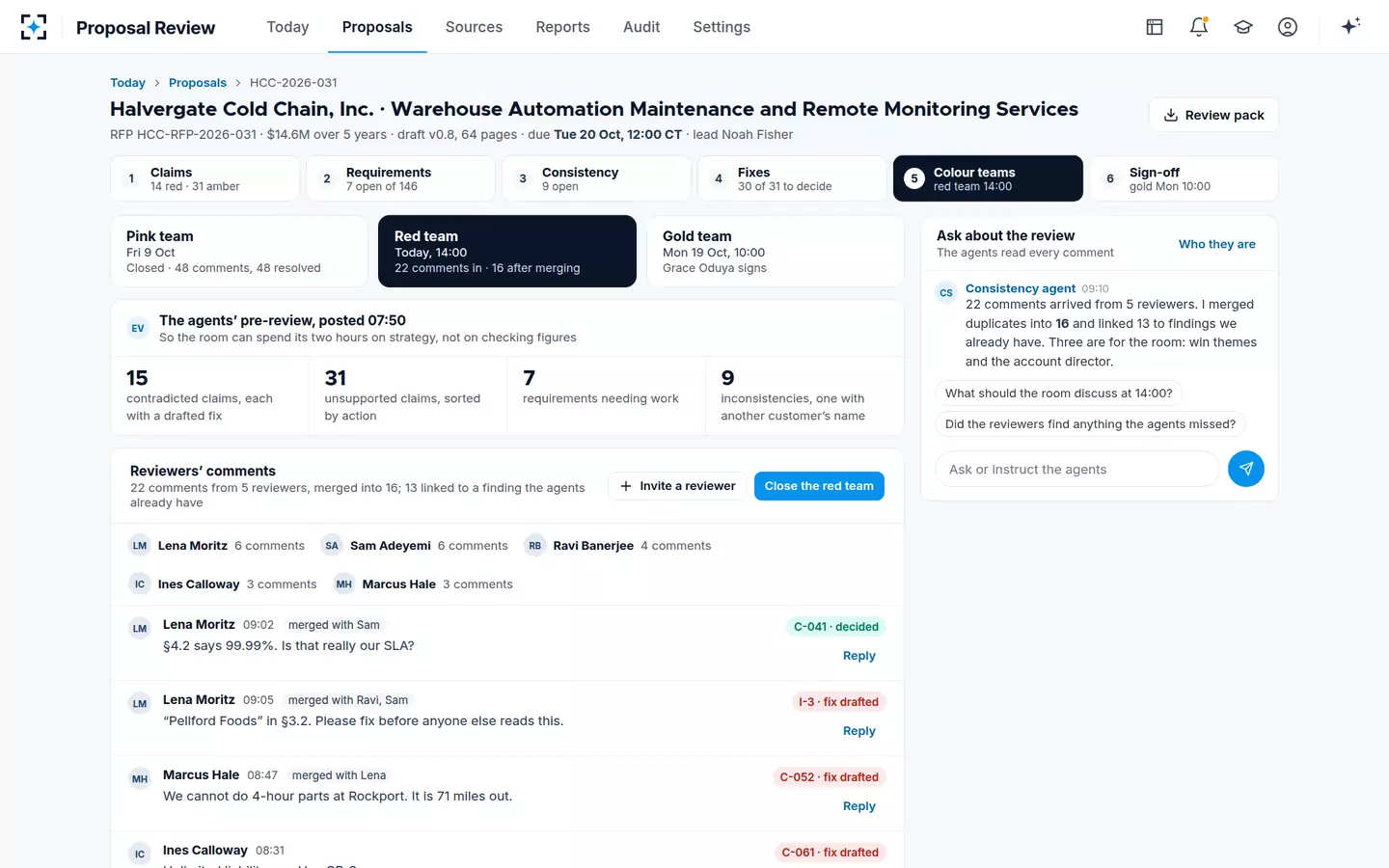 Proposal Review — Colour teams