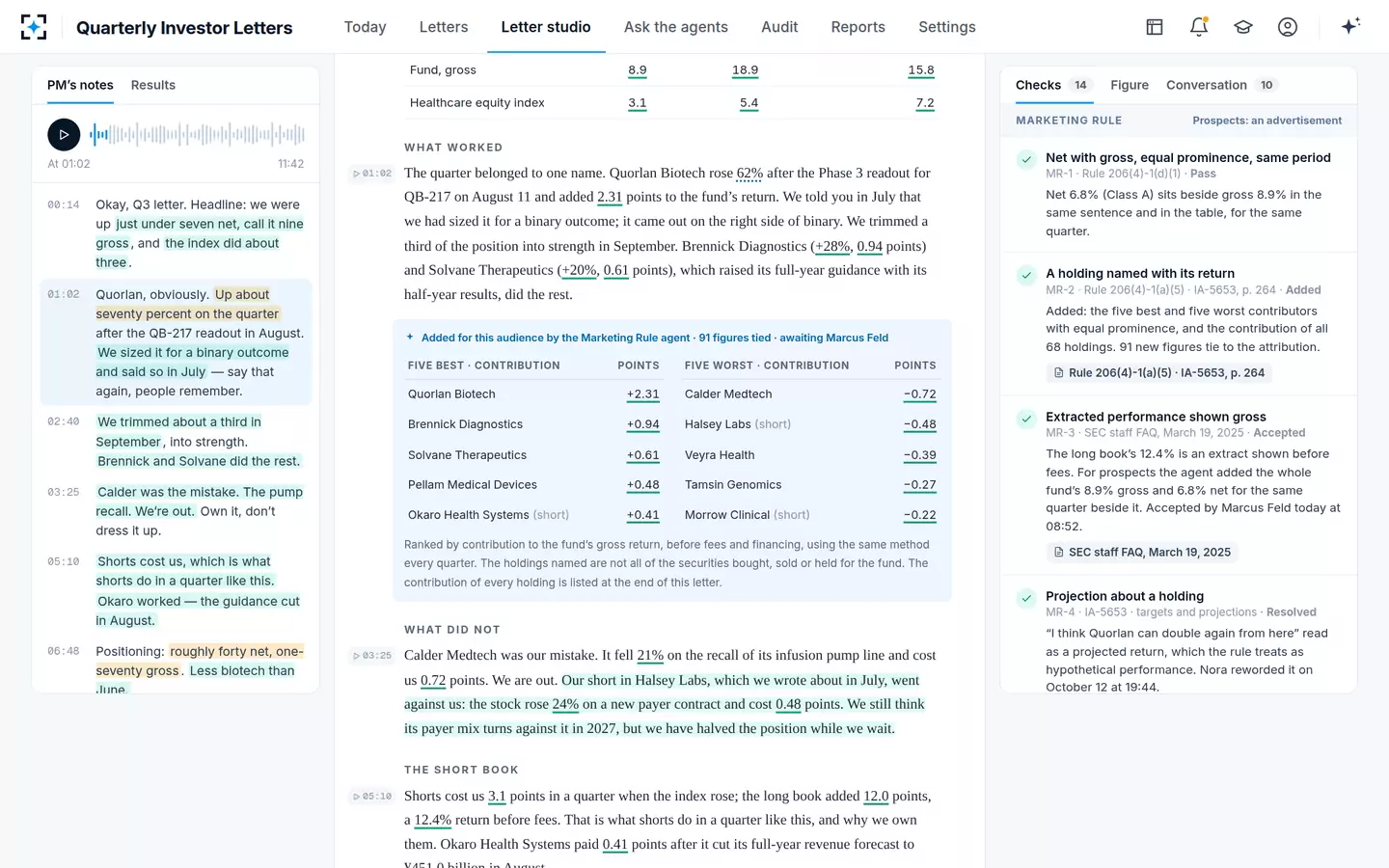 Quarterly Investor Letters — The prospect version