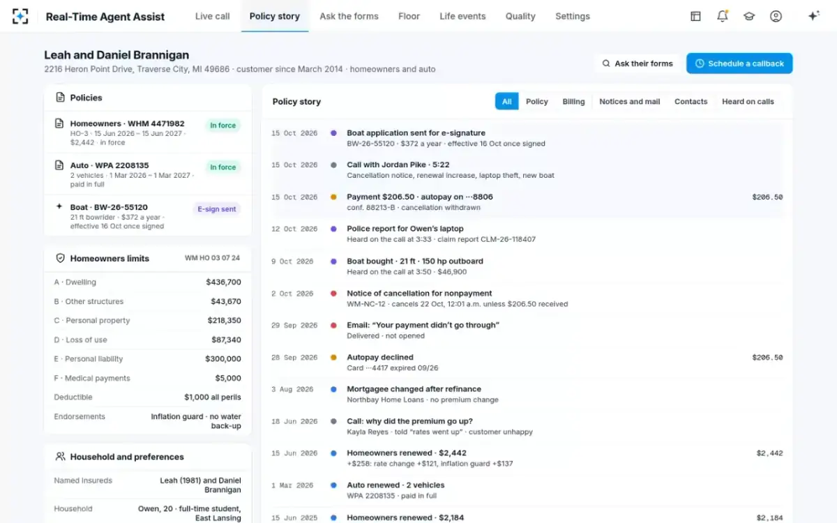 Real-Time Agent Assist — The policy story