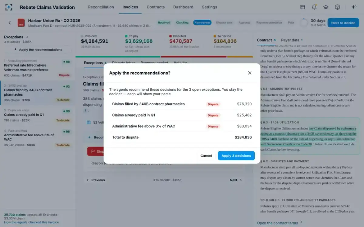 Rebate Claims Validation — Apply the recommendations