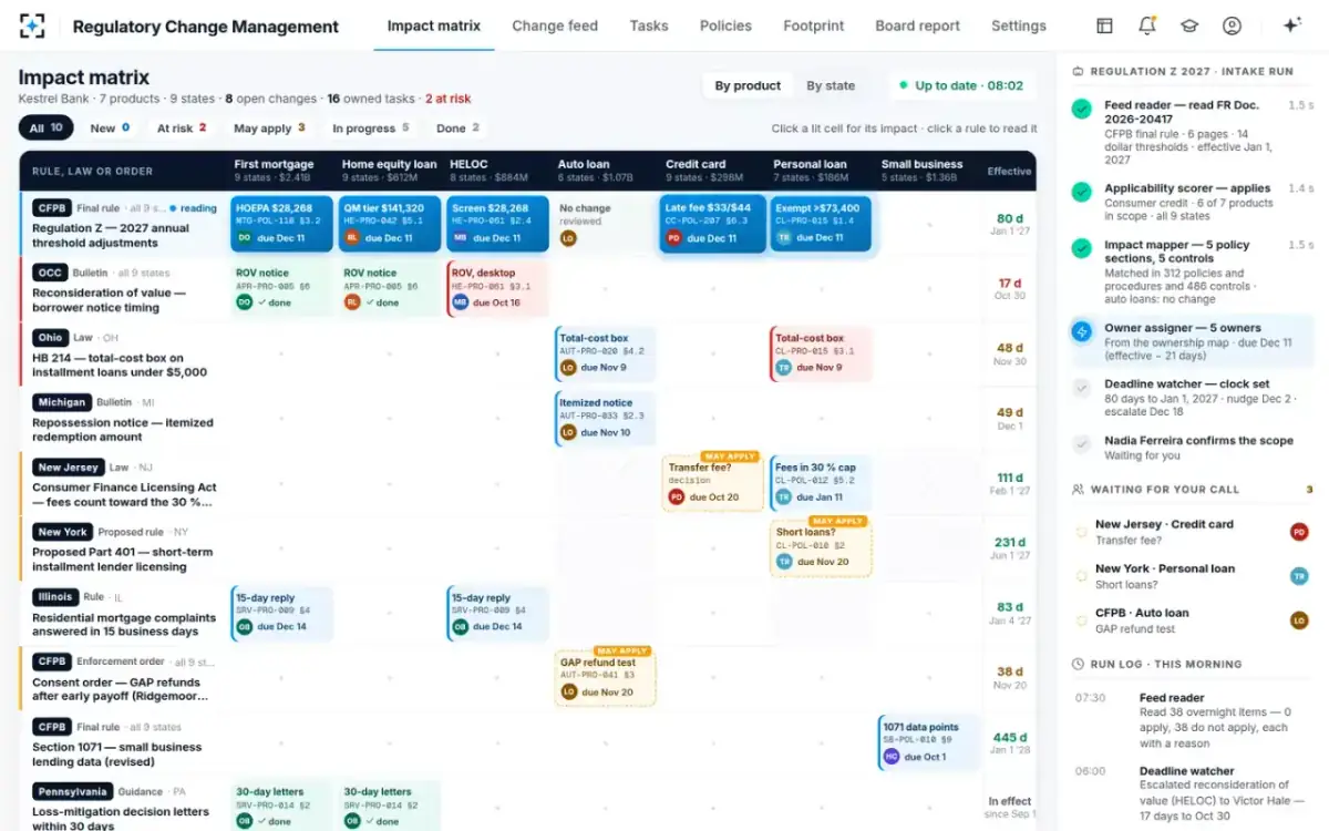 Regulatory Change Management — Agents at work