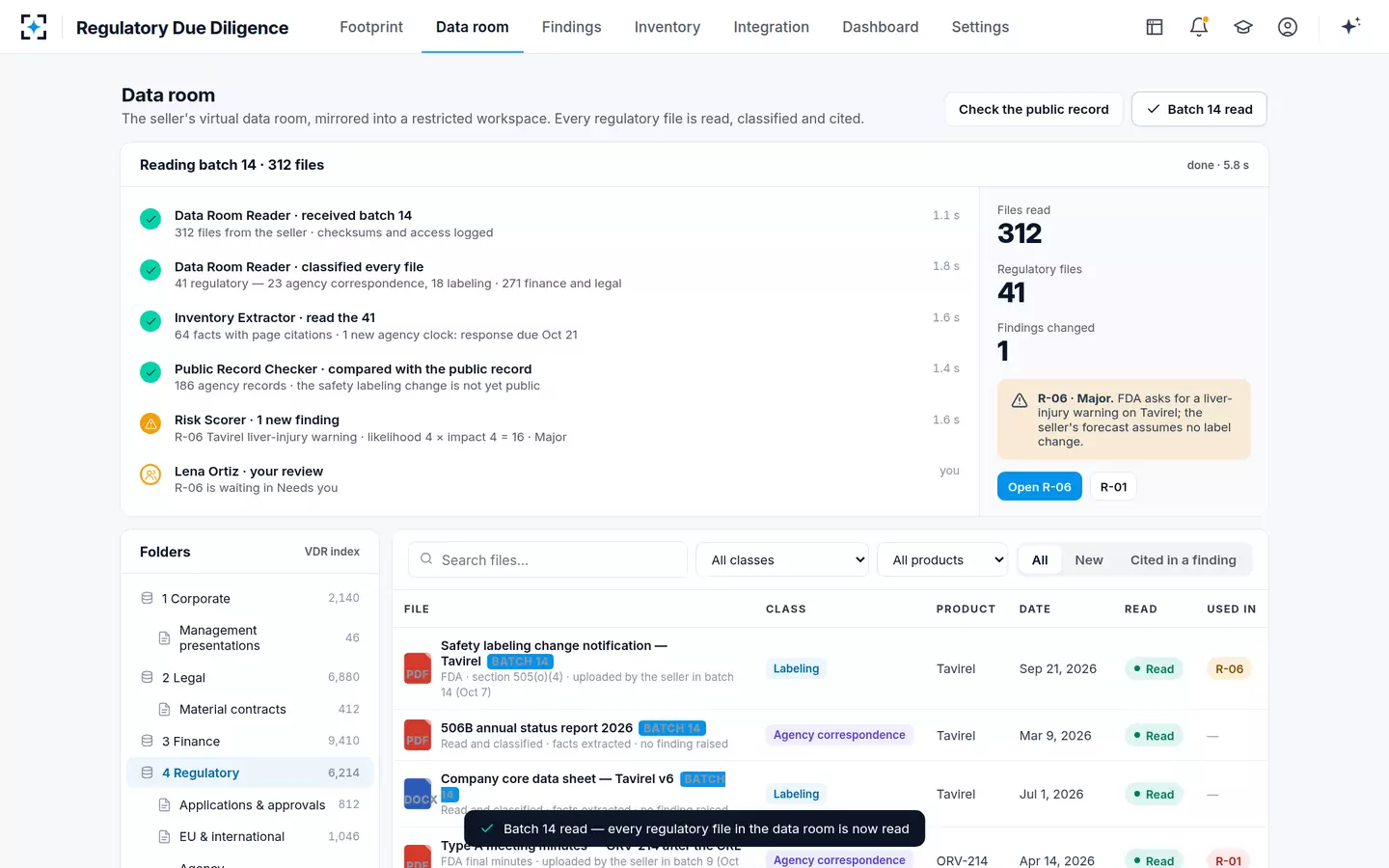 Regulatory Due Diligence — A new upload read