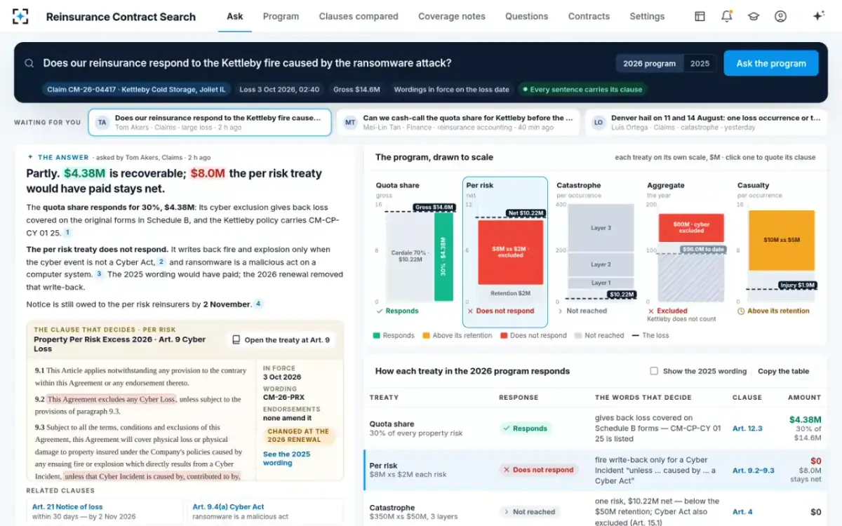 Reinsurance Contract Search — Ask the program