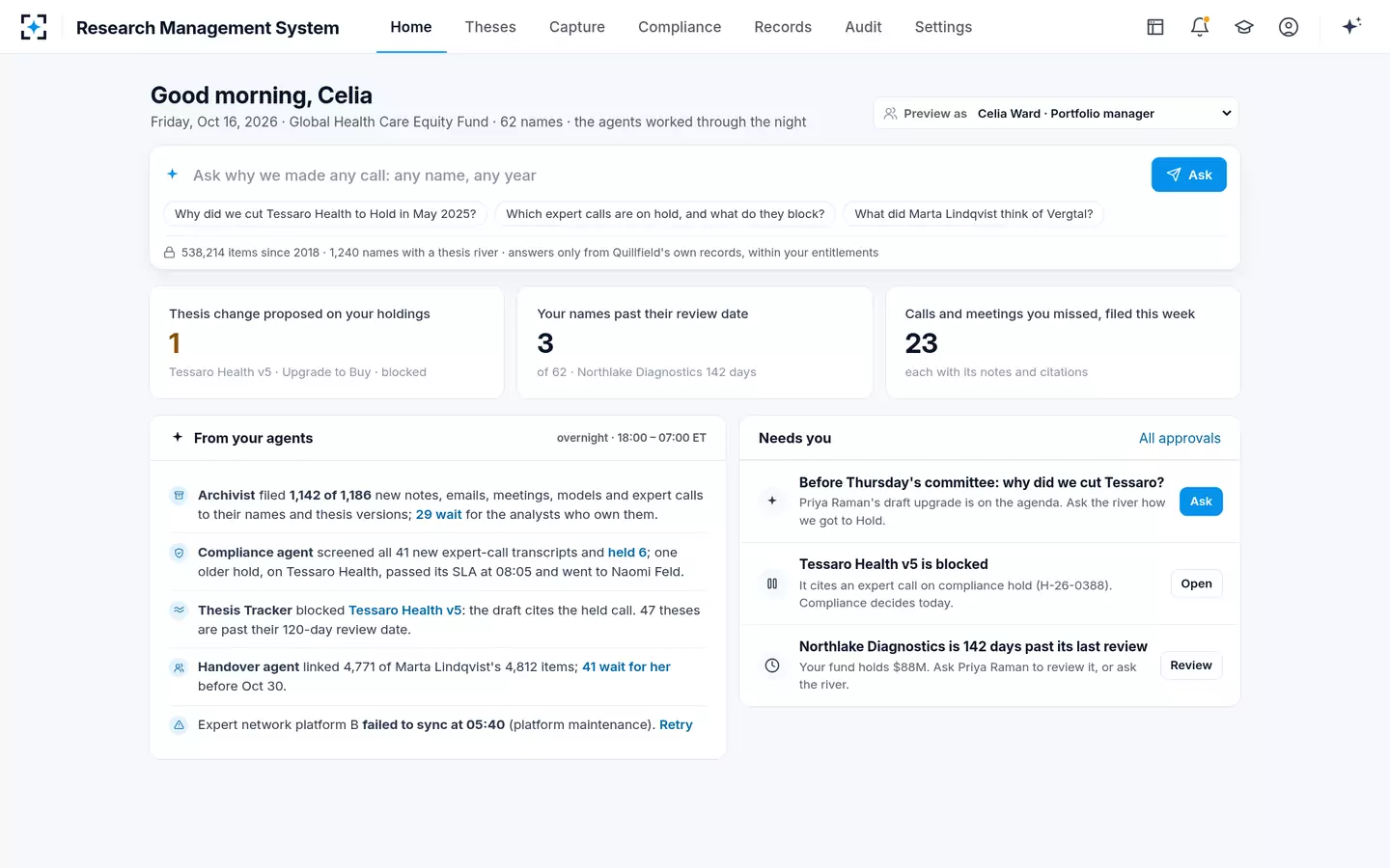 Research Management System — Home