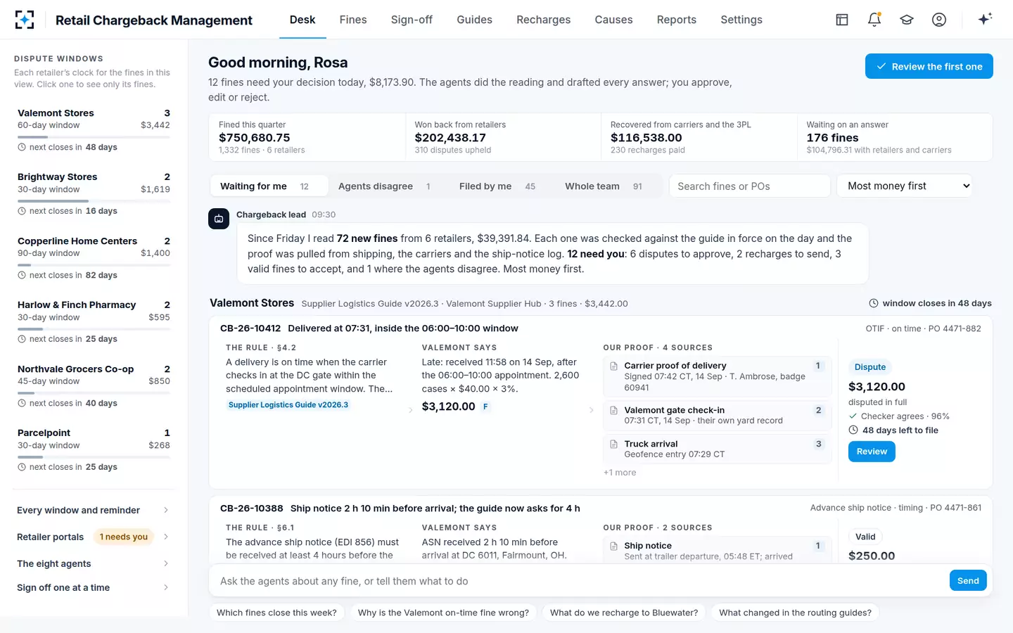 Retail Chargeback Management — The desk