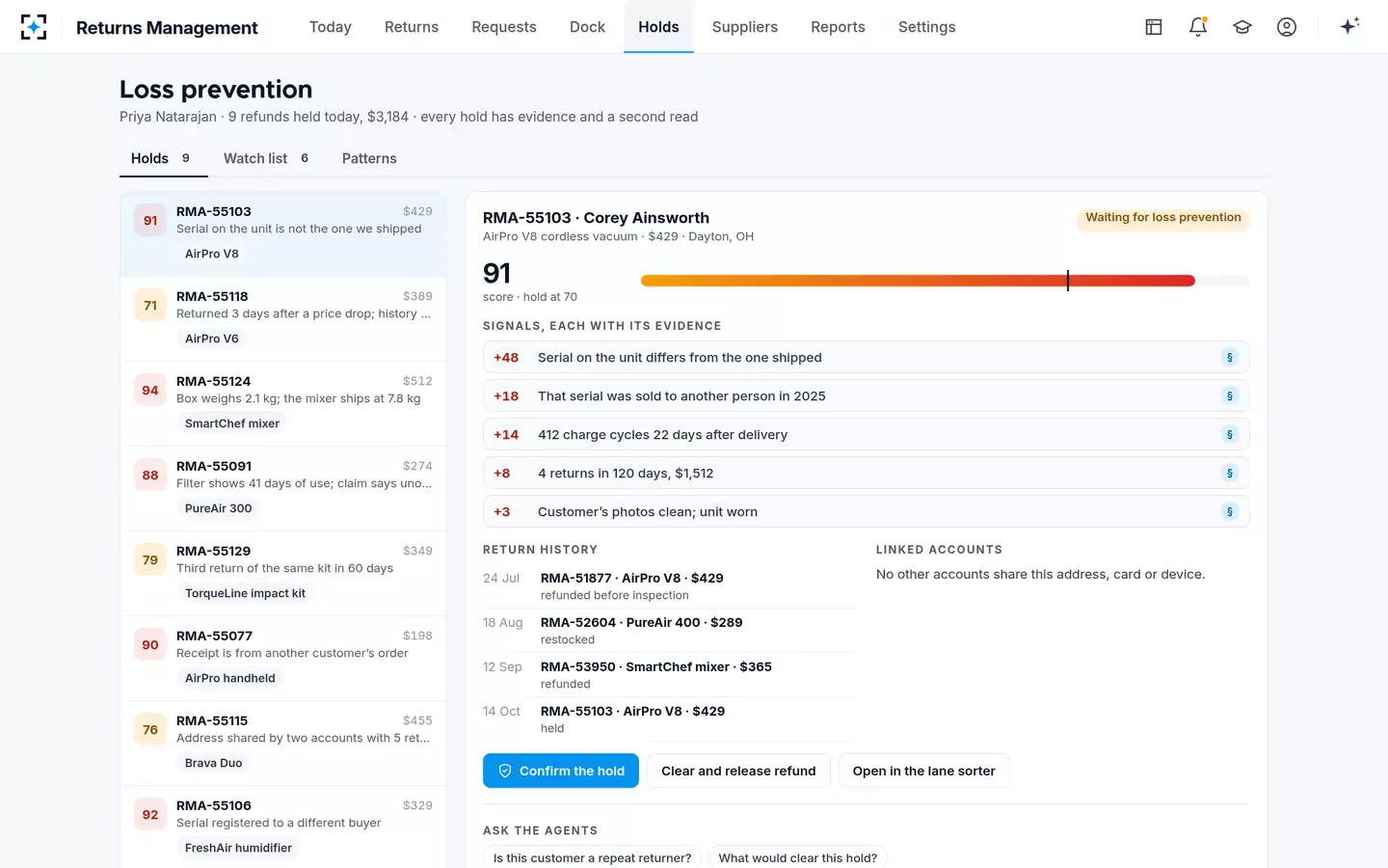 Returns Management — Loss prevention