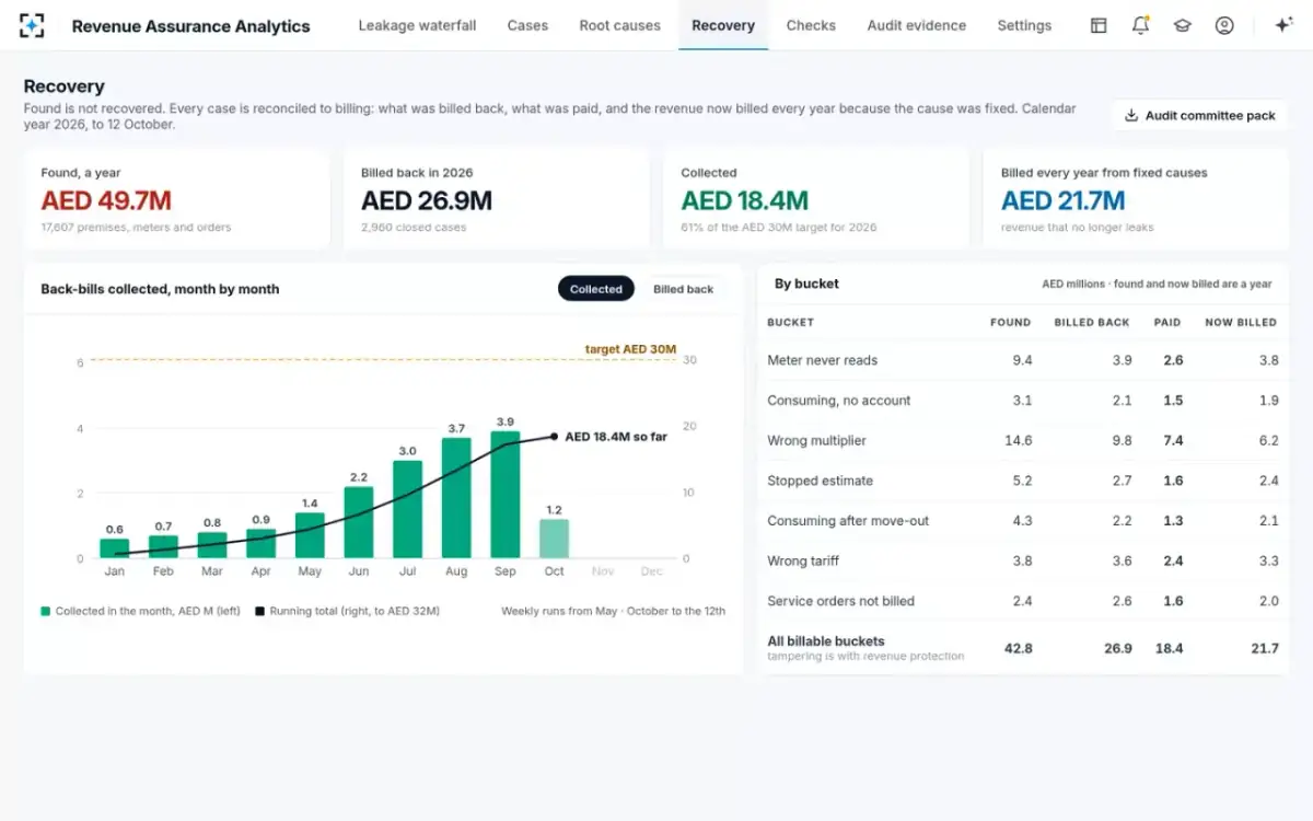 Revenue Assurance Analytics — Recovery