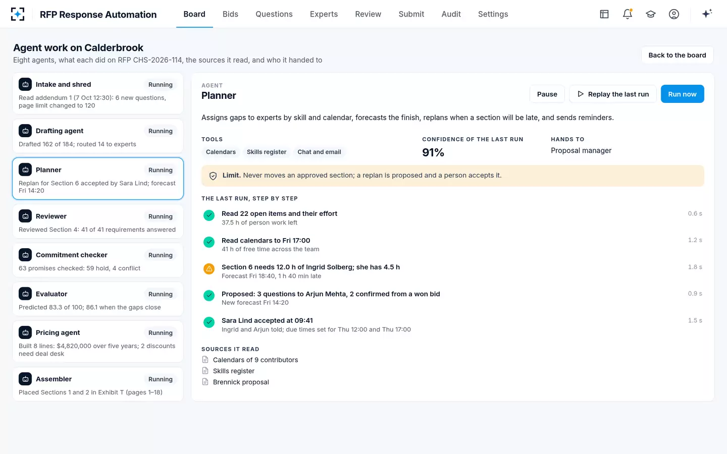 RFP Response Automation — Agent work
