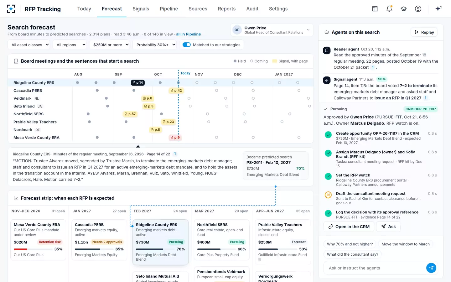 RFP Tracking — Written to the CRM after approval