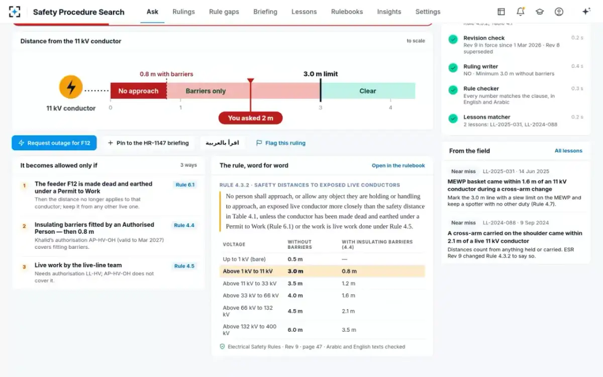 Safety Procedure Search — Only if, and the rule word for word