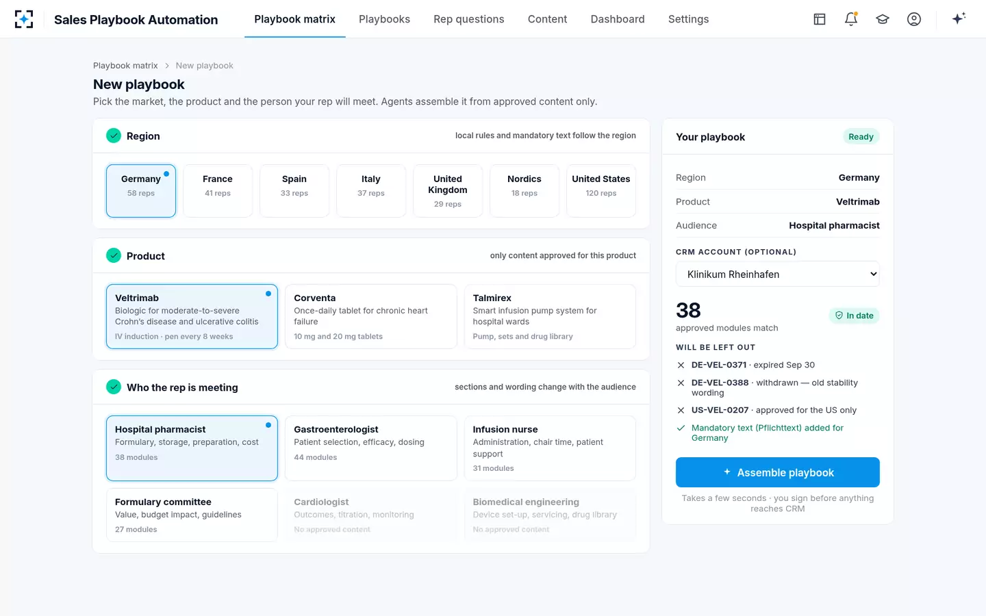 Sales Playbook Automation — A new playbook