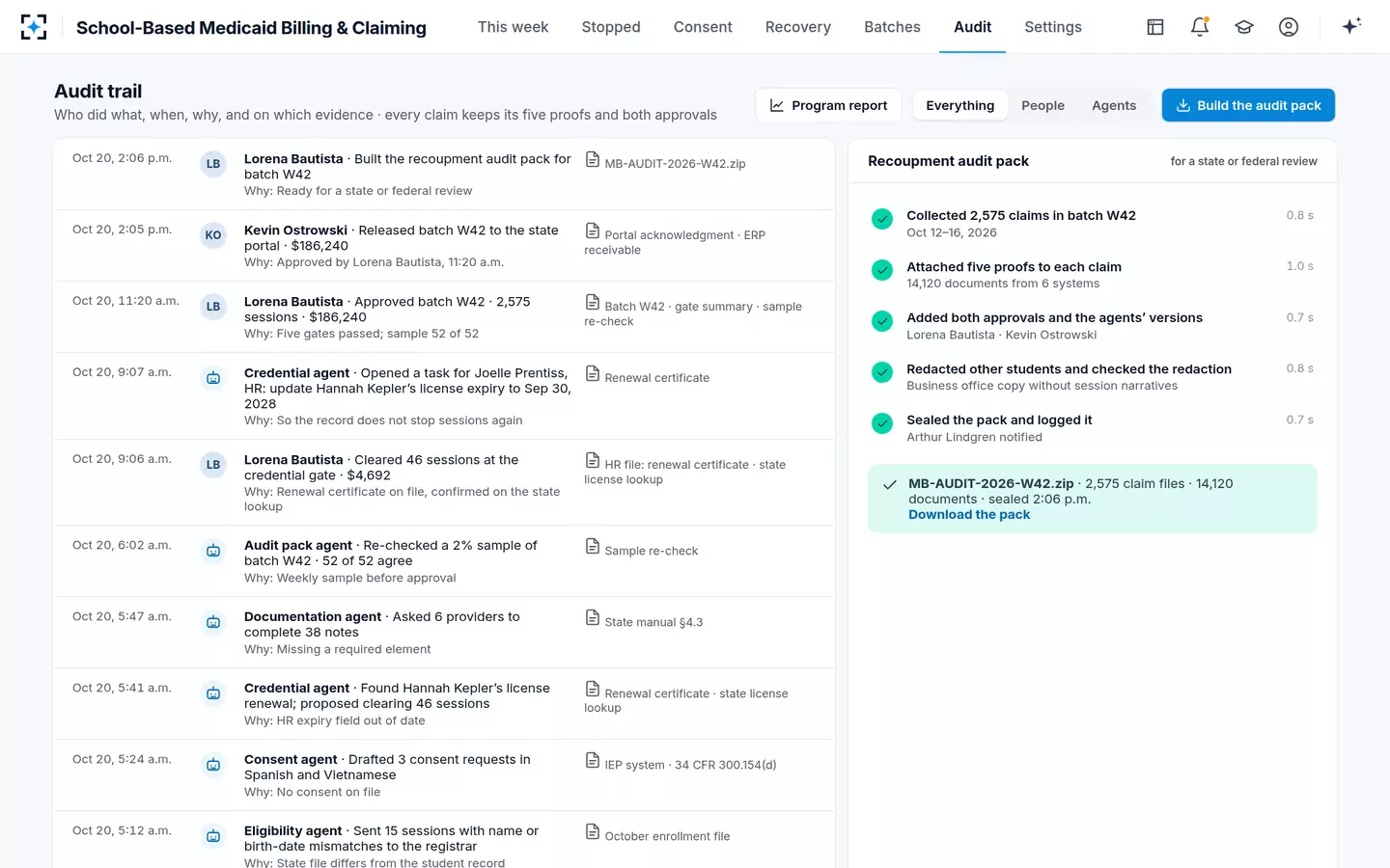School-Based Medicaid Billing & Claiming — A recoupment audit pack in minutes