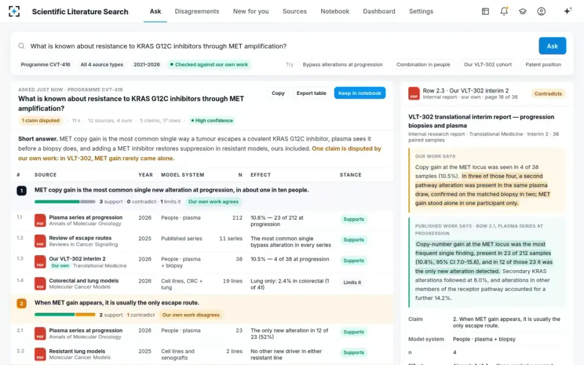 Scientific Literature Search — The answer