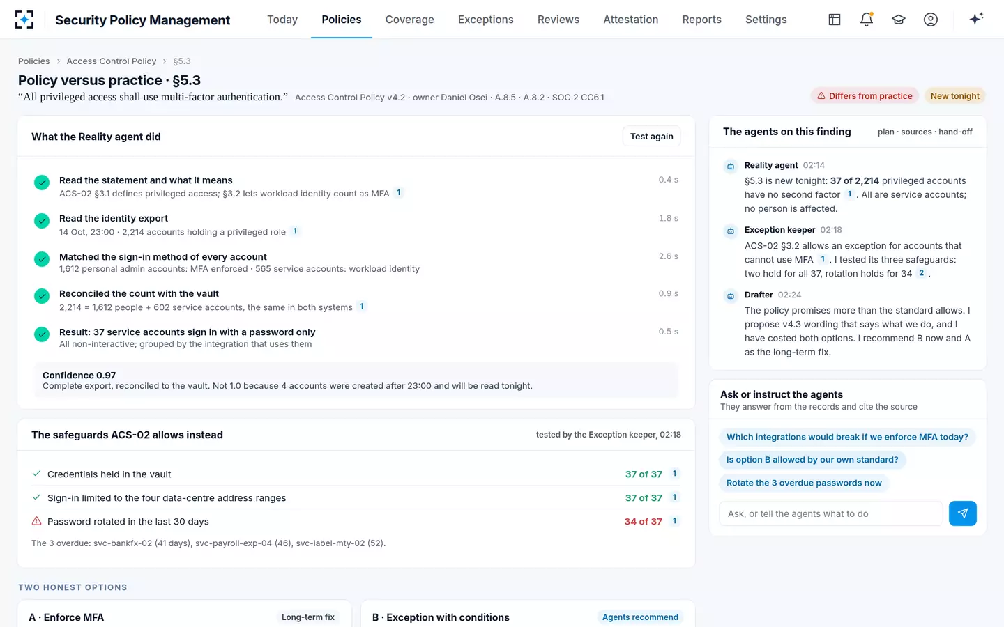 Security Policy Management — The finding