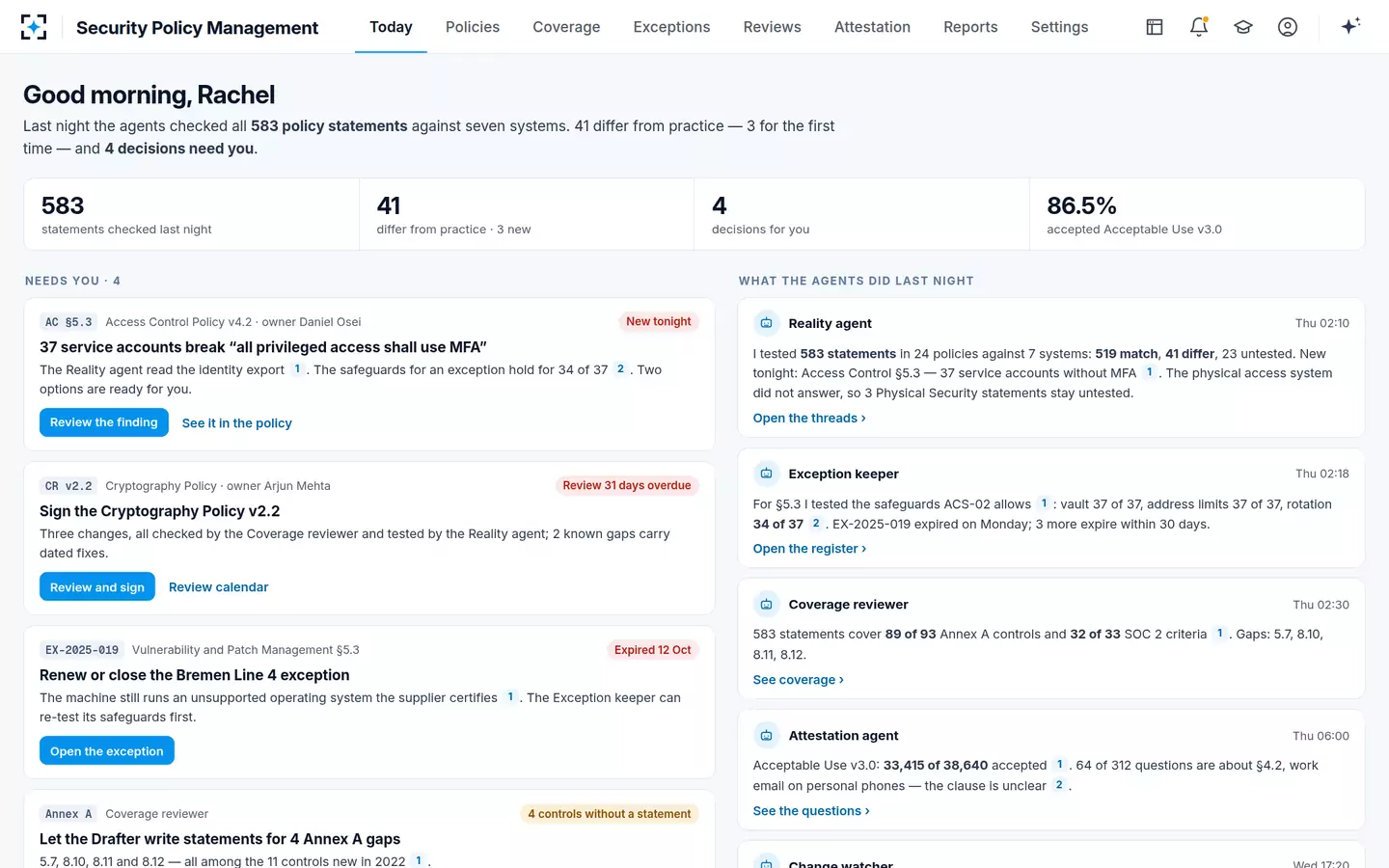 Security Policy Management — Today