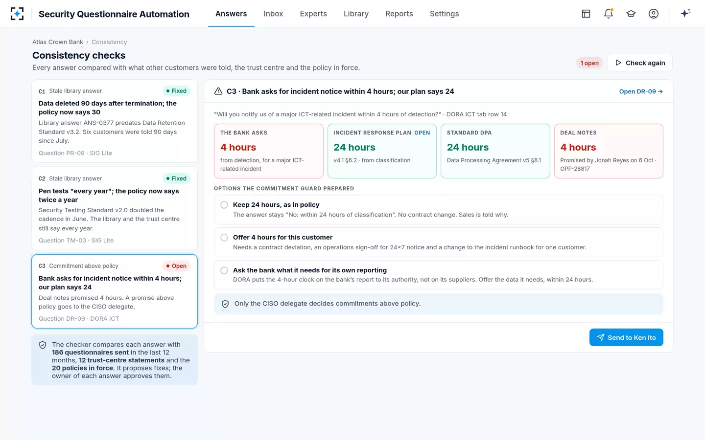 Security Questionnaire Automation — A promise above policy