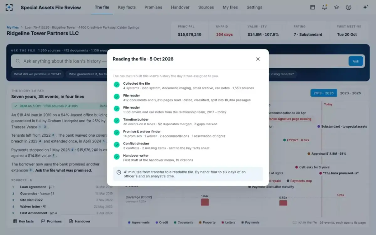 Special Assets File Review — Reading the file