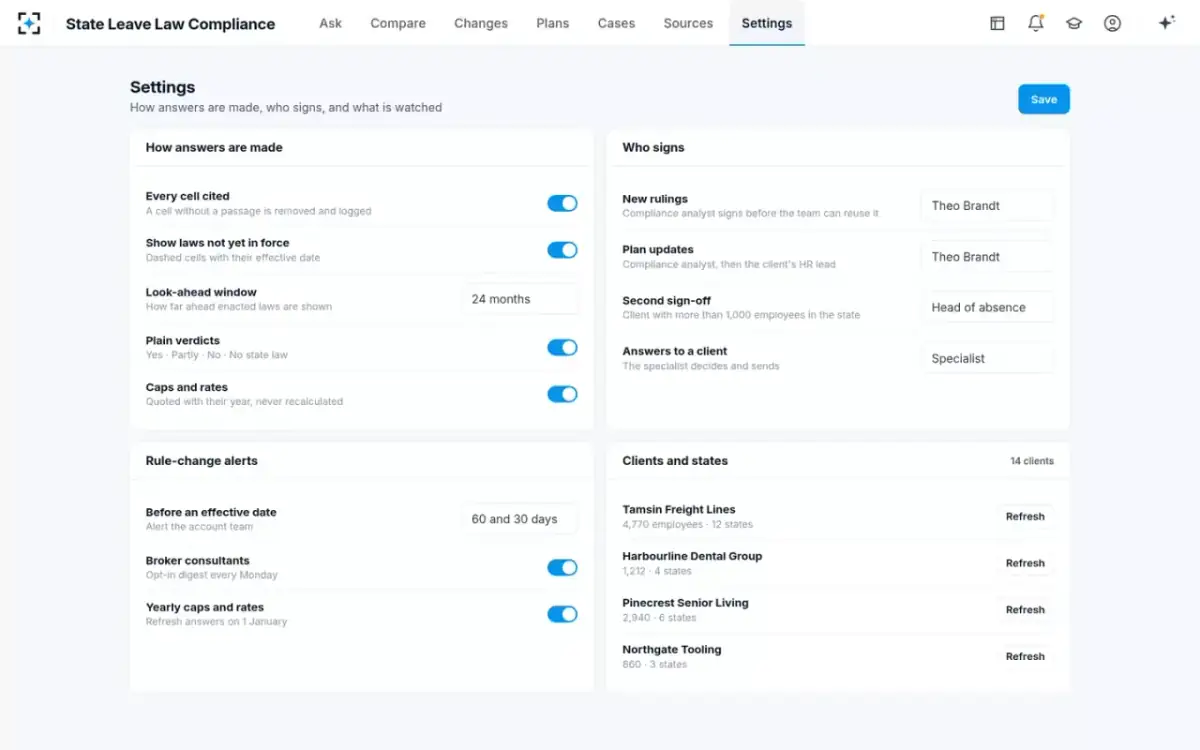 State Leave Law Compliance — Your team’s rules