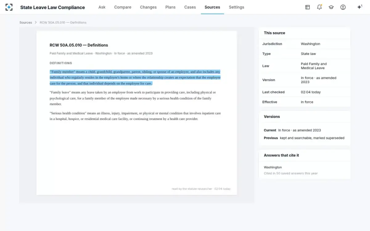 State Leave Law Compliance — The source
