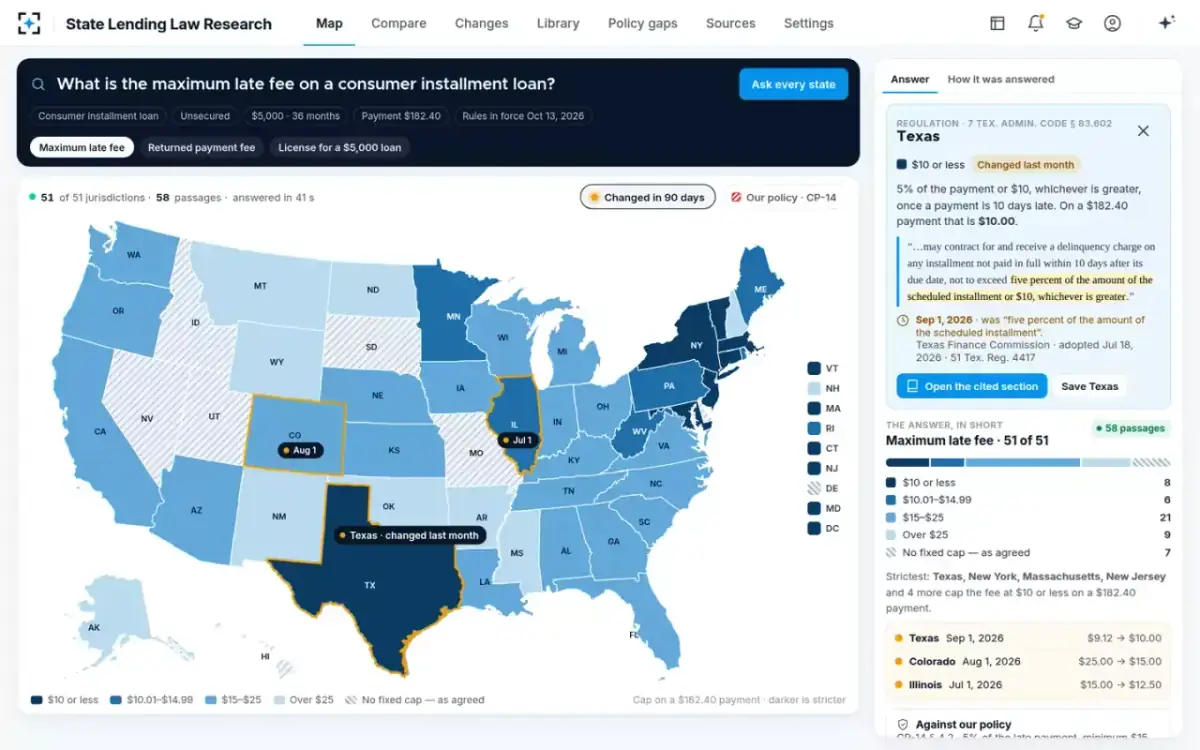 State Lending Law Research — A state, at a click