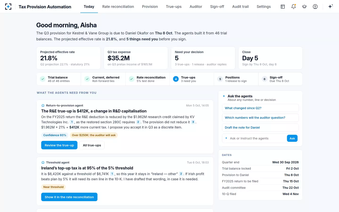 Tax Provision Automation — Today