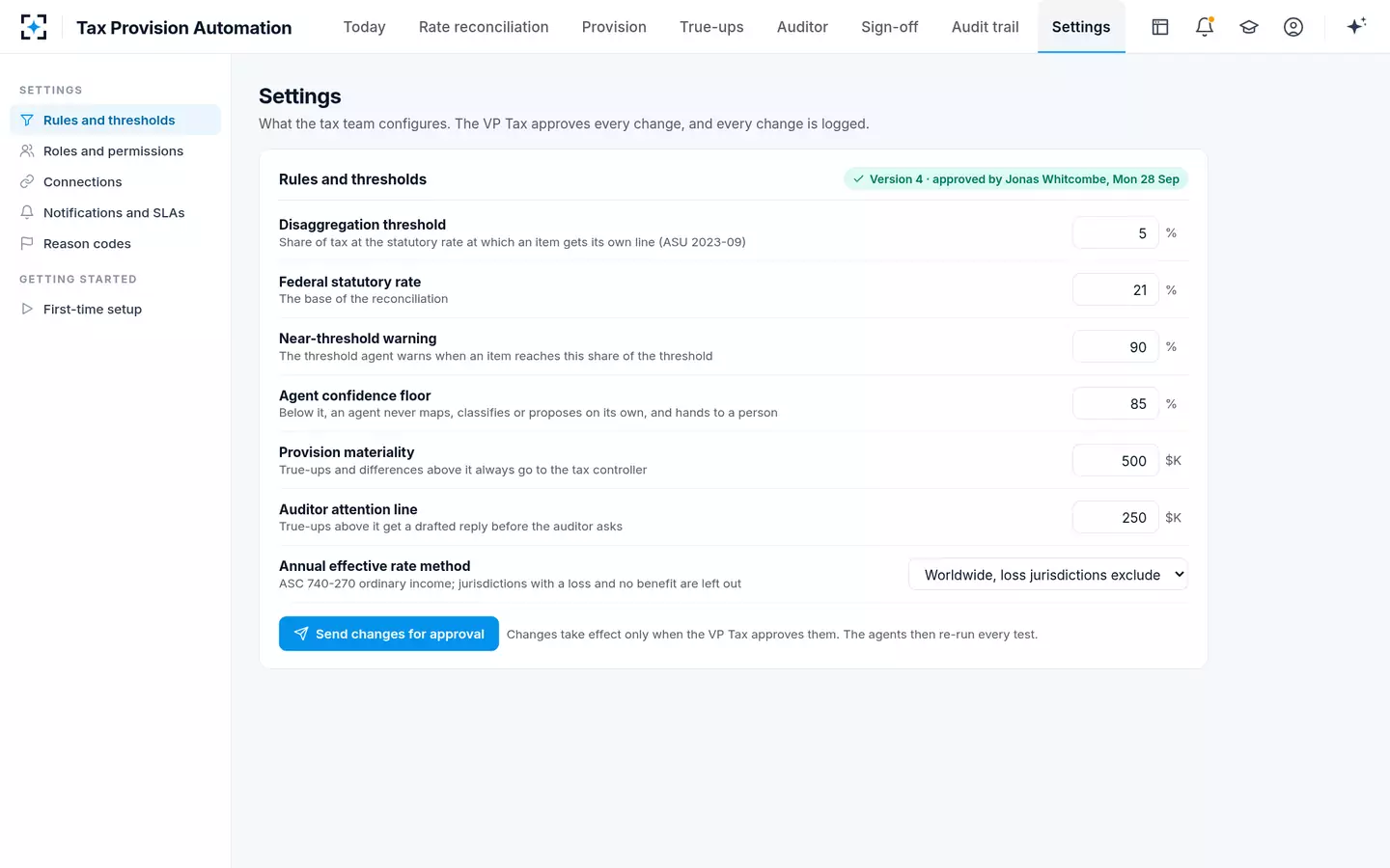 Tax Provision Automation — Your rules