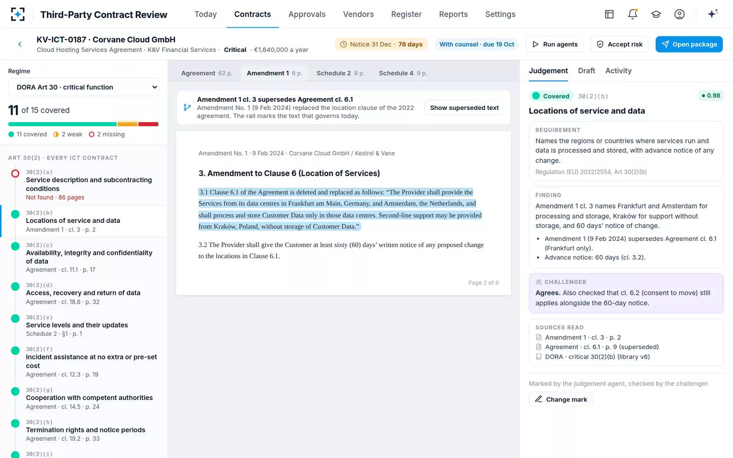 Third-Party Contract Review — Which text governs