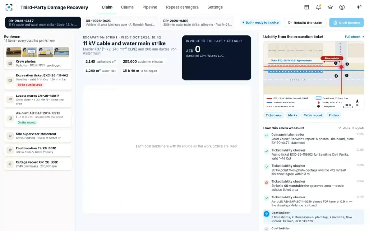 Third-Party Damage Recovery — Agents building the claim