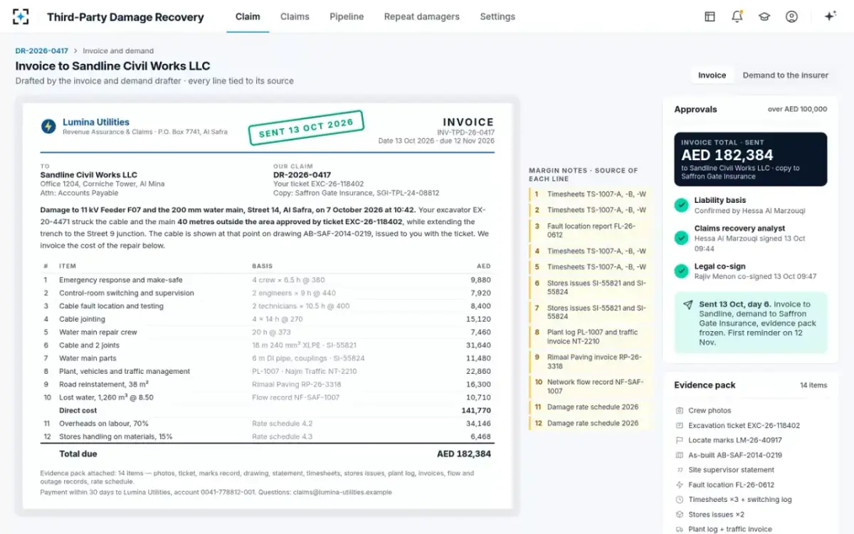 Third-Party Damage Recovery — Signed and sent
