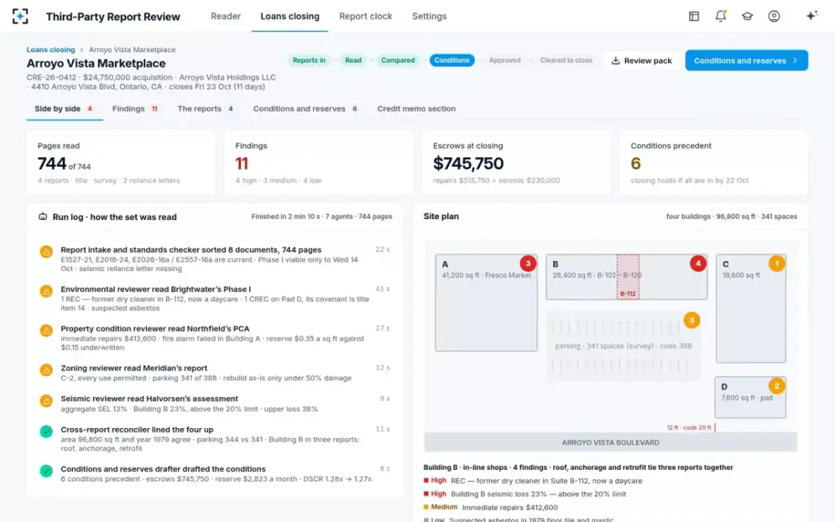 Third-Party Report Review — Side by side