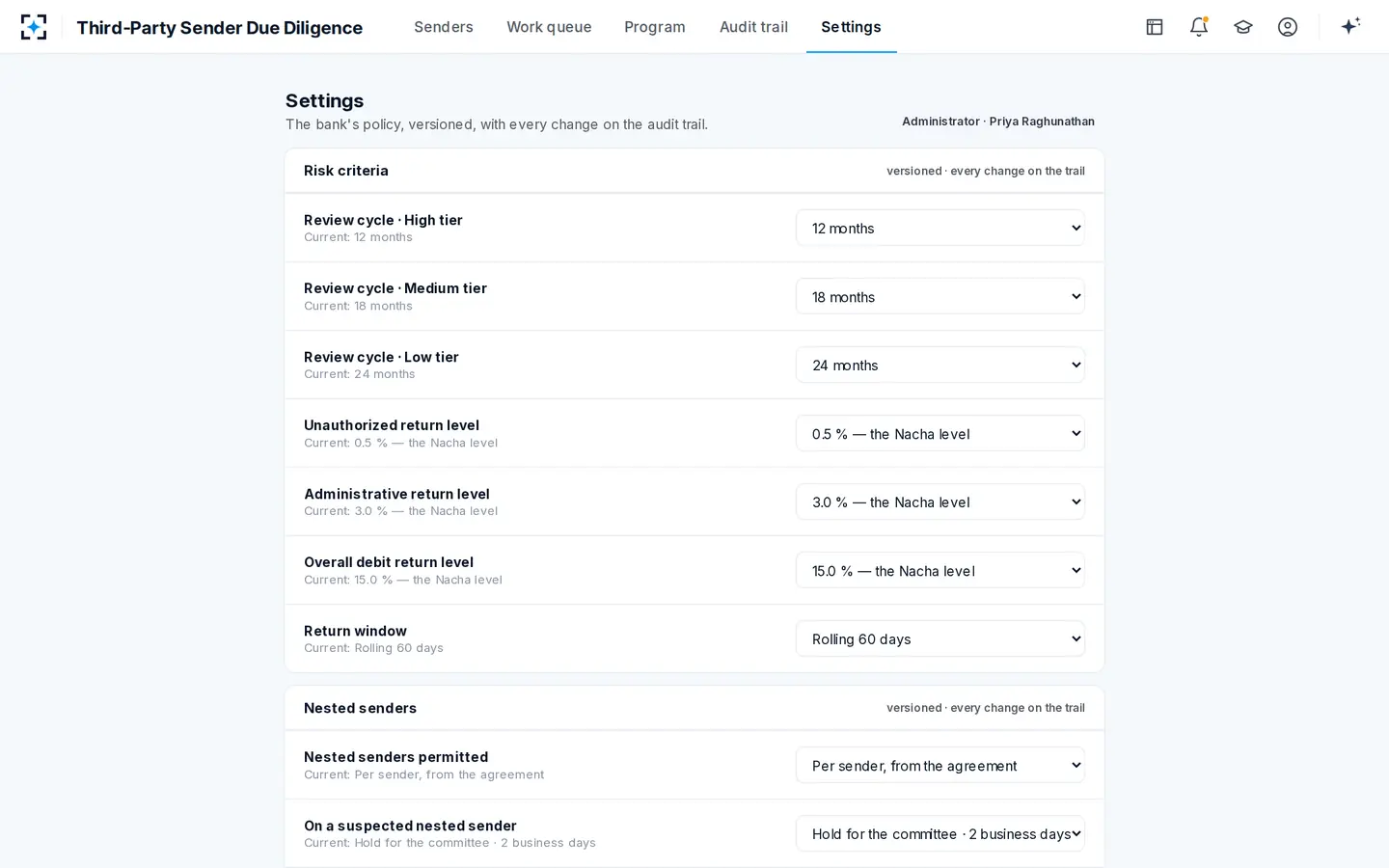 Third-Party Sender Due Diligence — The levels and cycles are yours