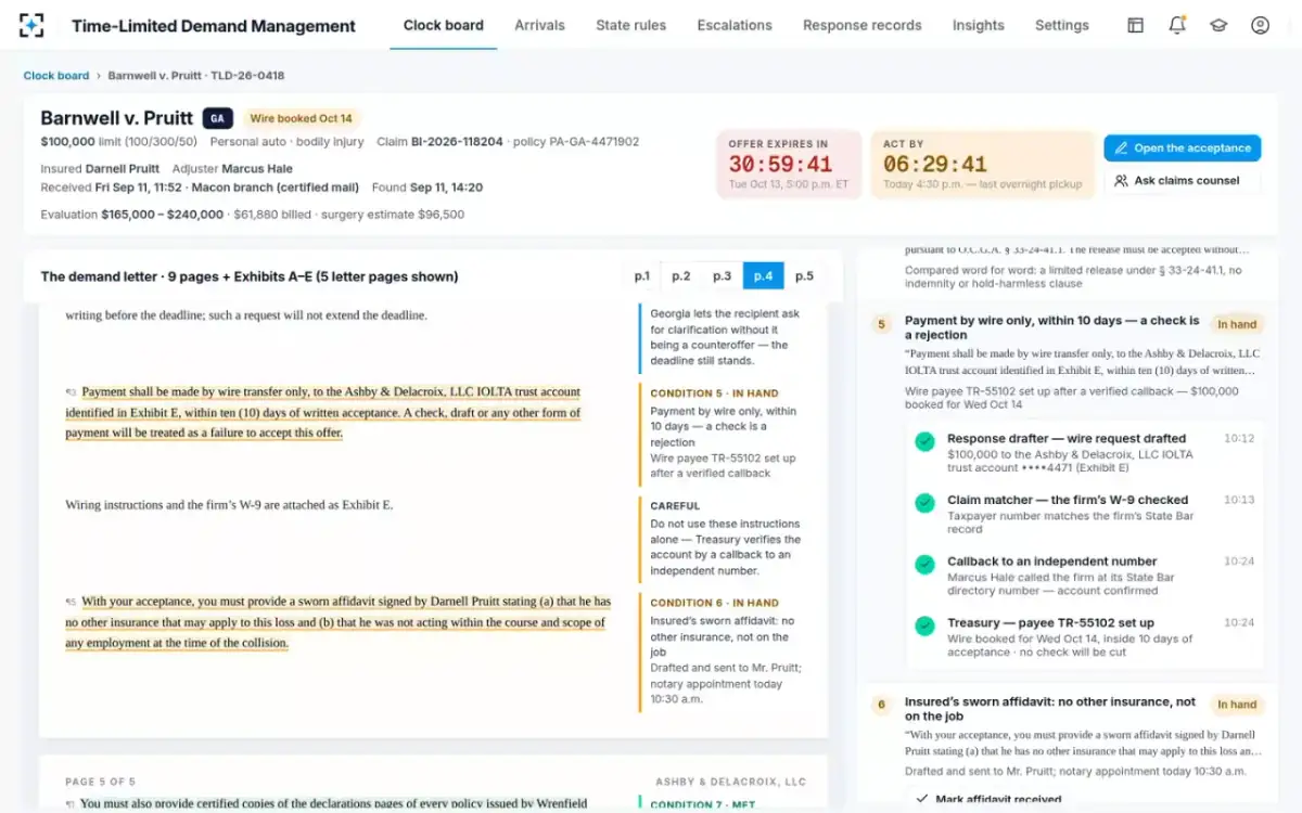 Time-Limited Demand Management — Wire set-up