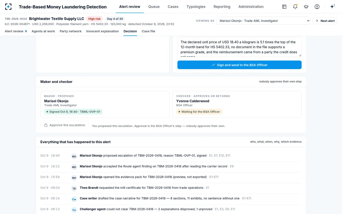 Trade-Based Money Laundering Detection — Nobody approves their own