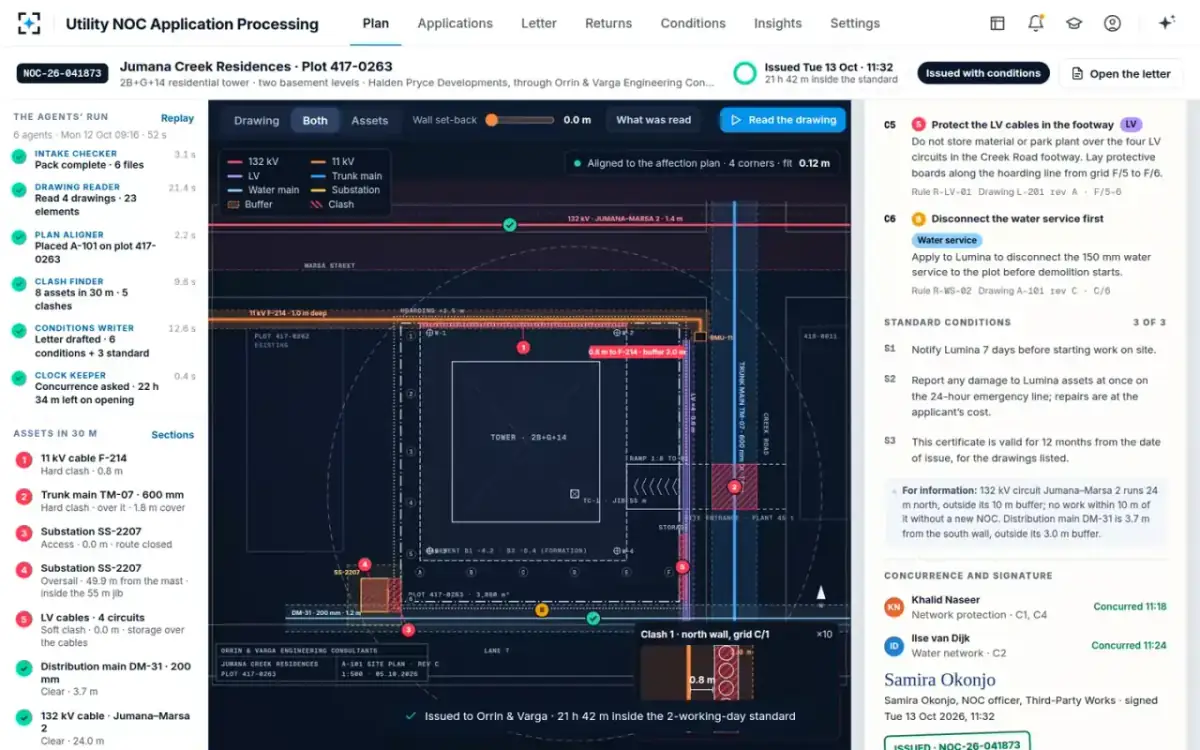 Utility NOC Application Processing — Concurred and signed