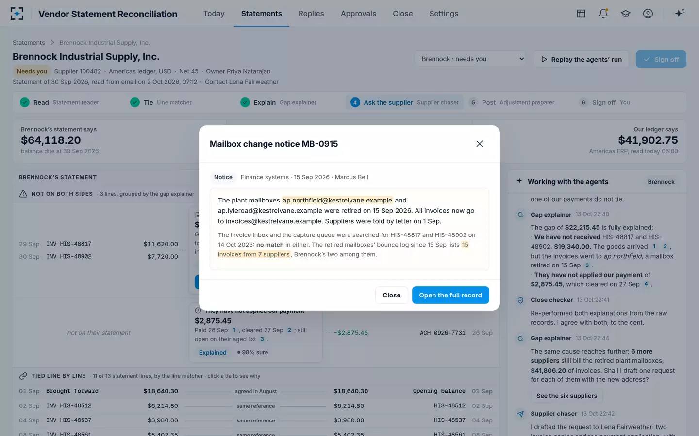 Vendor Statement Reconciliation — The source behind a gap