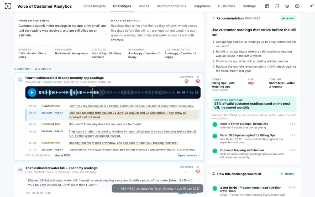 Voice of Customer Analytics — The fix, accepted