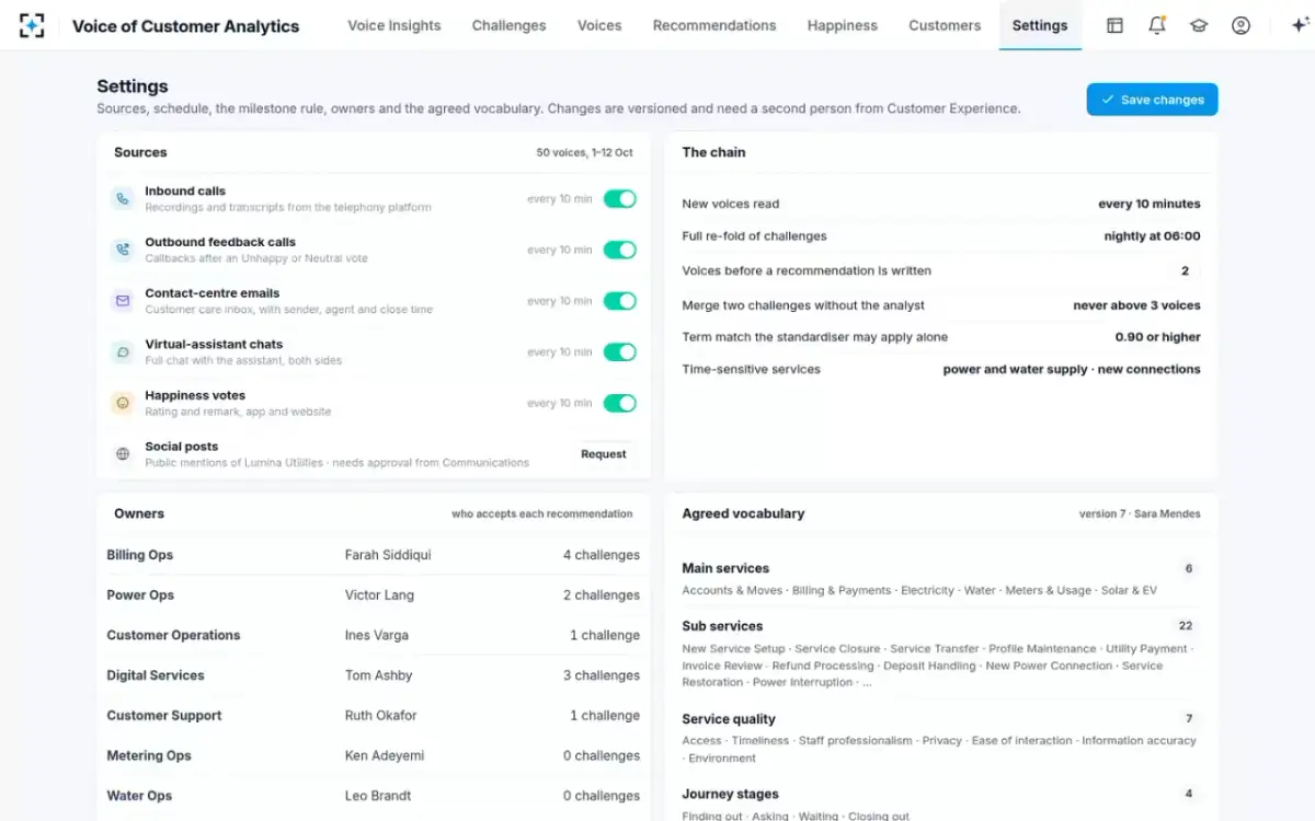 Voice of Customer Analytics — Your rules