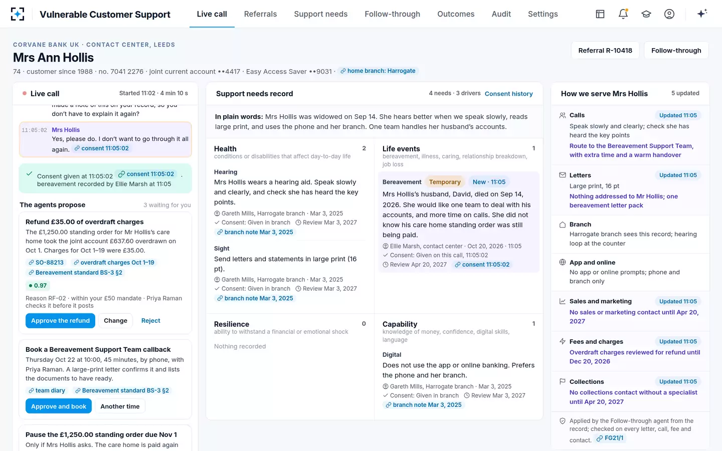 Vulnerable Customer Support — Every channel adapted