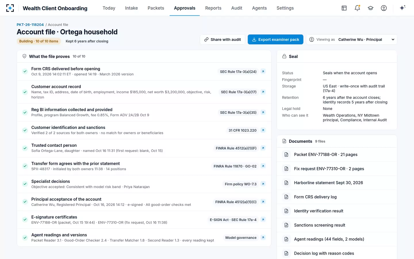 Wealth Client Onboarding — The account file