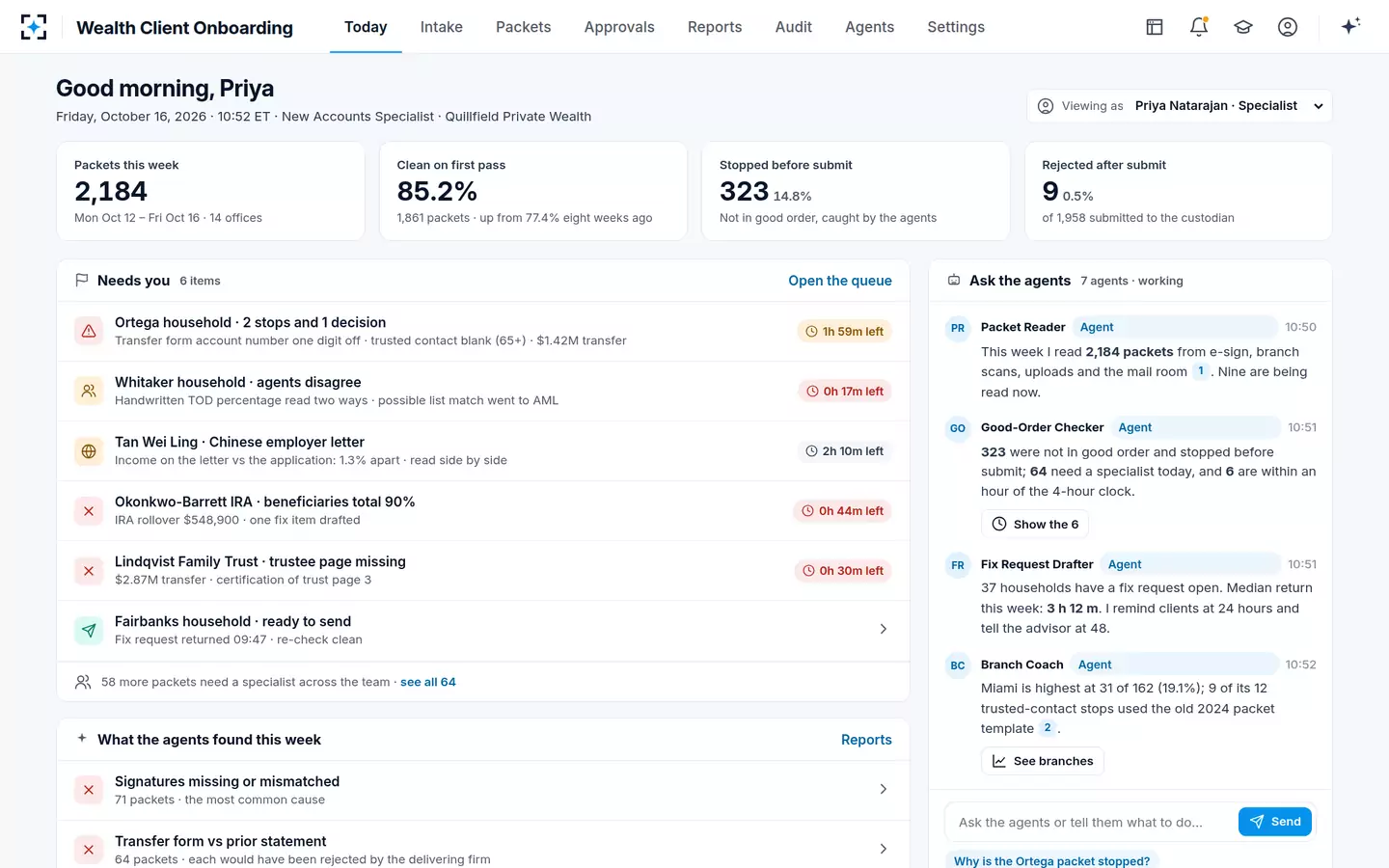 Wealth Client Onboarding — Today