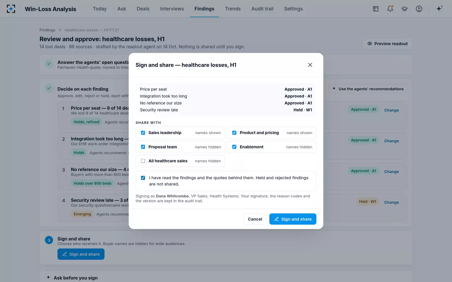 Win-Loss Analysis — Sign and share