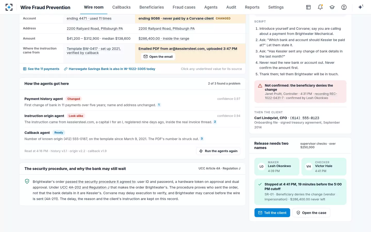 Wire Fraud Prevention — Stopped with two names, 19 minutes before the cutoff